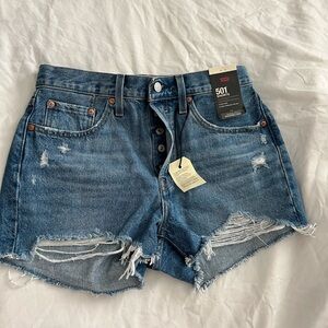 Levi's Women's Blue Denim Shorts